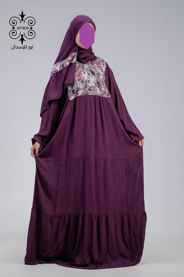 فيسكوز (دانتيل)موف منقوش