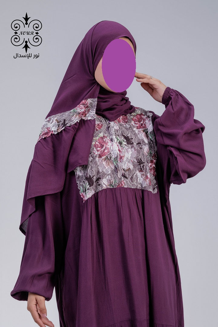 فيسكوز (دانتيل)موف منقوش